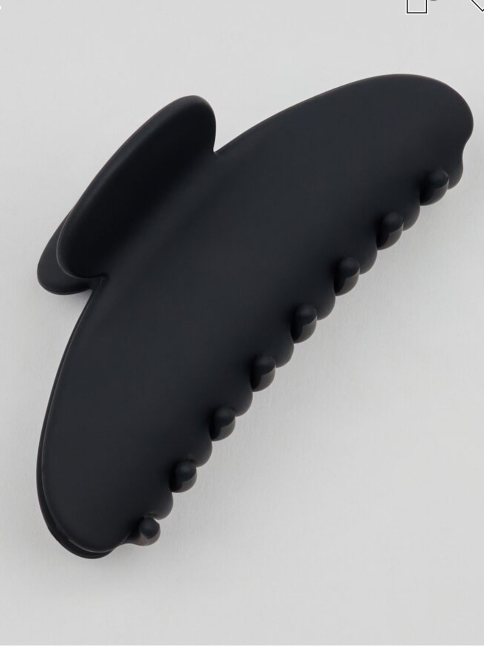 Garage Black Matte Rounded Hair Claw Clip